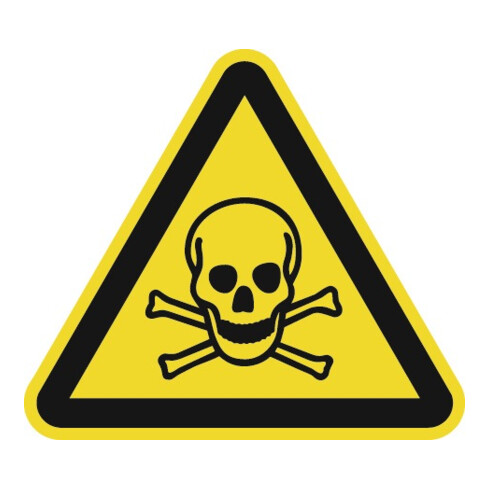 Panneau d'avertissement ASR A1.3/DIN EN ISO 7010 200 mm danger, substances toxiq