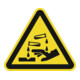 Panneau d'avertissement ASR A1.3/DIN EN ISO 7010 200 mm substances corrosives fi-1