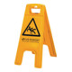 Panneau d'avertissement attention danger de glissement 275 mm 565 mm jaune / noi-1