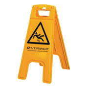 Panneau d'avertissement attention danger de glissement 275 mm 565 mm jaune / noi