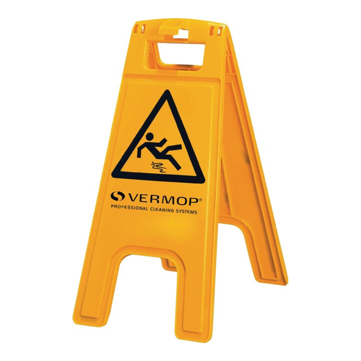 Panneau d'avertissement attention danger de glissement 275 mm 565 mm jaune / noi