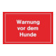 Panneau d’avertissement Avertissement chien rouge-1