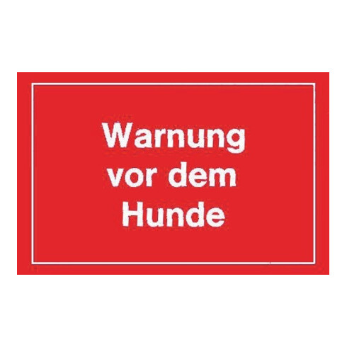 Panneau d’avertissement Avertissement chien rouge