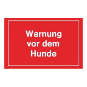 Panneau d’avertissement Avertissement chien rouge