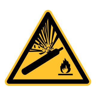 Panneau d'avertissement Eichner Avertissement bouteilles de gaz PVC jaune
