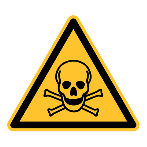 Panneau d'avertissement Eichner Avertissement de danger mortel PVC jaune