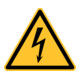 Panneau d'avertissement tension électrique Eichner PVC jaune-1