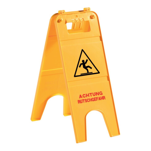 Panneau d'avertissement en plastique Attention Sol glissant