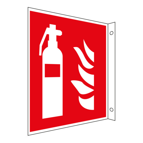 Panneau de drapeau de protection contre l'incendie Eichner Extincteur 20x20 cm