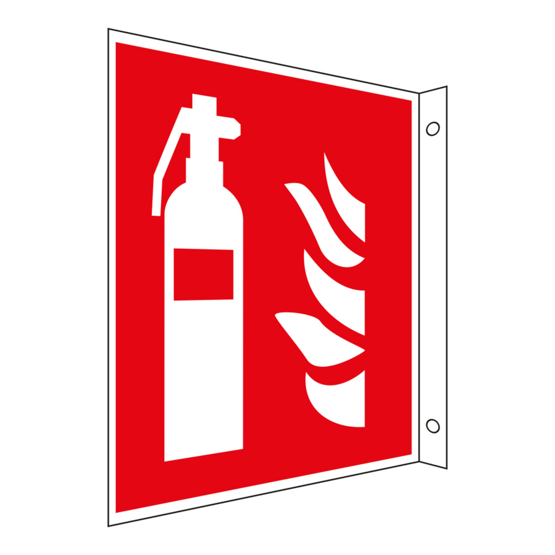 Panneau de drapeau de protection contre l'incendie Eichner Extincteur 30x30 cm