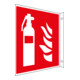 Panneau de drapeau de protection contre l'incendie Eichner Extincteur, rouge-1