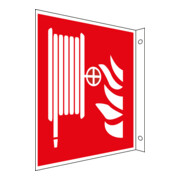 Panneau de drapeau de protection incendie Eichner Tuyau d'incendie 15 x 15 cm