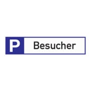 panneau de parking pour visiteurs 460x110x2mm aluminium blanc/bleu/noir-1
