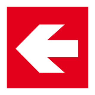 Panneau de protection incendie Eichner Indication de direction à gauche 20 x 20 cm PVC