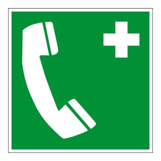 Panneau de secours Eichner Téléphone d'urgence PVC