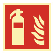 Panneau de sécurité incendie DIN EN ISO 7010 148 × 148 mm Autocollant extincteur-1