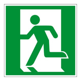 Panneau d'évacuation Eichner Chemin de fuite - sortie de secours PVC