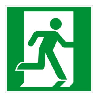 Panneau d'évacuation Eichner Chemin de fuite - sortie de secours PVC