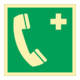 Panneau d'évacuation ASR A1.3/DIN EN ISO 7010/DIN 67510 L148xl148 mm téléphone d-1