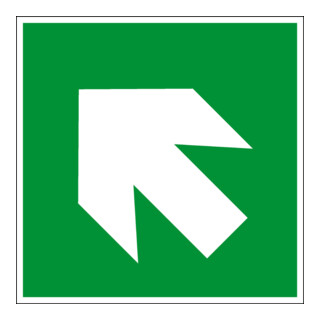 Panneau d'évacuation Eichner indication de direction inclinée 15 x 15 cm Alu