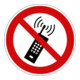 Panneau d'interdiction de la téléphonie mobile Eichner rouge PVC-1