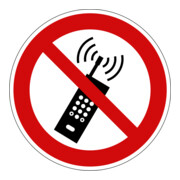 Panneau d'interdiction de la téléphonie mobile Eichner rouge PVC
