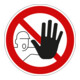 Panneau d'interdiction Eichner Accès interdit aux personnes non autorisées 10 cm autocollant-1