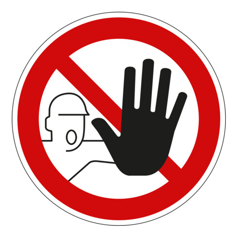 Panneau d'interdiction Eichner Accès interdit aux personnes non autorisées 10 cm autocollant