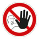Panneau d'interdiction Eichner Accès interdit aux personnes non autorisées 20 cm autocollant-1