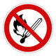 Panneau d'interdiction Eichner Feu, lumière nue et fumer interdits-1