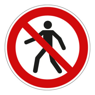 Panneau d'interdiction Eichner Interdit aux piétons PVC rouge