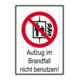 Panneau d'interdiction Eichner Ne pas utiliser l'ascenseur en cas d'incendie 13,1 x 18,5 cm photoluminescent-1