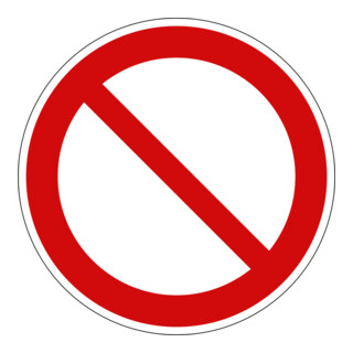 Panneau d'interdiction générale Eichner PVC rouge