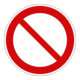 Panneau d'interdiction générale Eichner PVC rouge-1