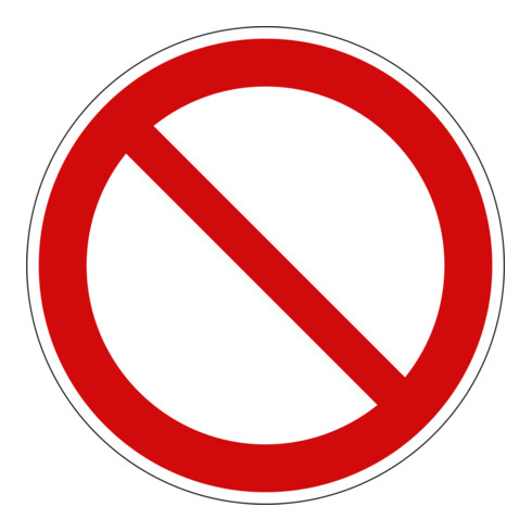 Panneau d'interdiction générale Eichner PVC rouge