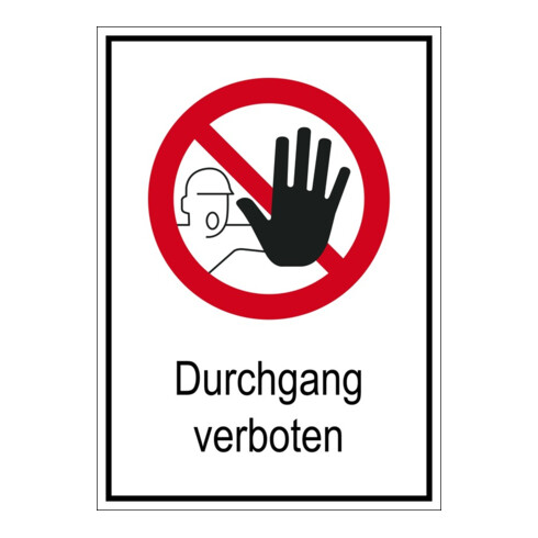 Panneau d'interdiction Eichner Passage interdit 26,2 x 37,1 cm