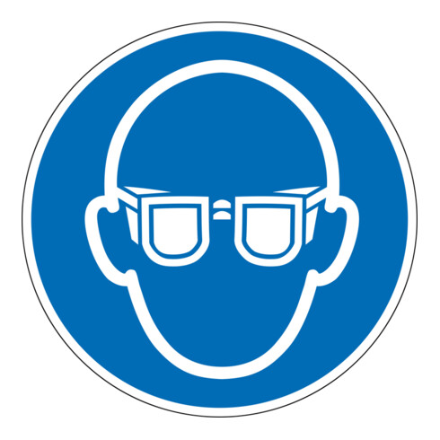 Panneau de signalisation Eichner, protection des yeux, O 3 alu bleu