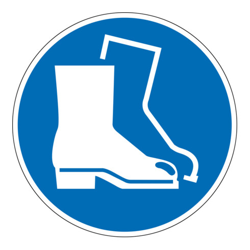 Panneau d'interdiction d'utiliser des protections pour les pieds Eichner Alu