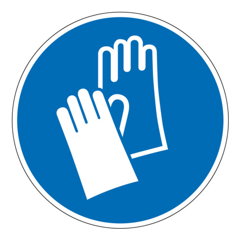 Panneau d'interdiction d'utiliser des gants Eichner PVC