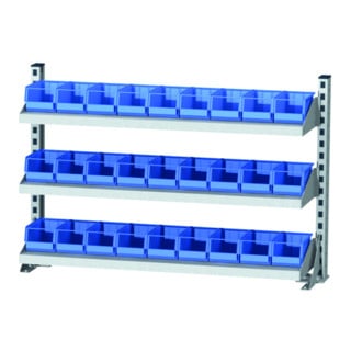 Panneau multifonction rapporté STIER lxH 1 000x650 mm, 3 tablettes 1 000x220 mm