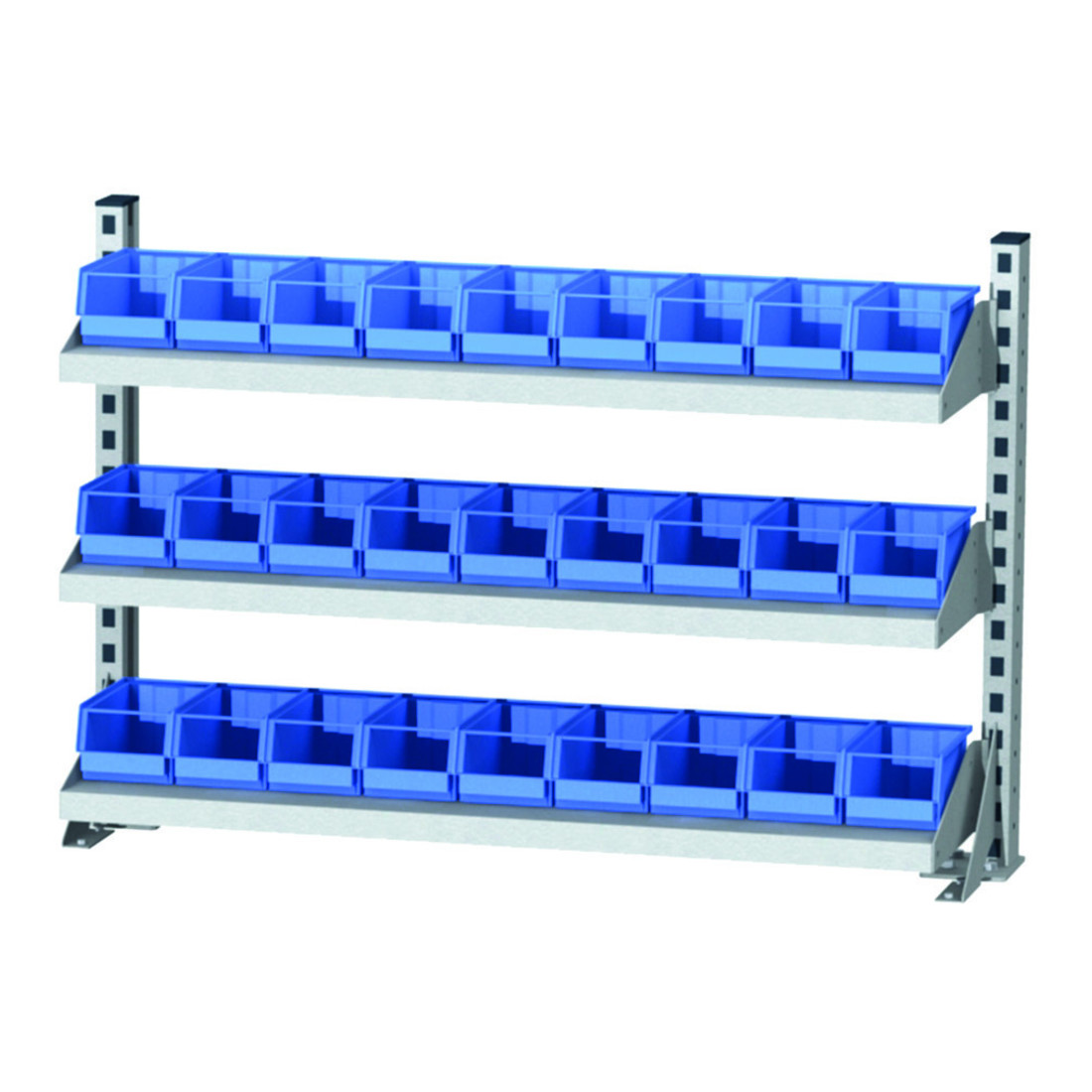 Panneau multifonction rapporté STIER lxH 1 000x650 mm, 3 tablettes 1 000x220 mm