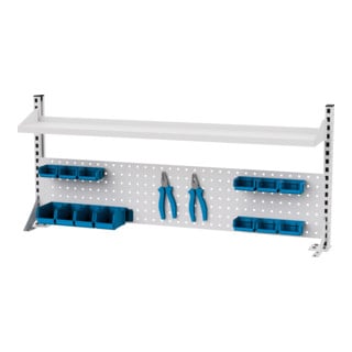 Panneau multifonction rapporté STIER lxH 1 500x650 mm STIER, 1 panneau perforé, 1 tablette