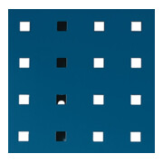 Panneau perforé l.457xL1486mm bleu gentiane, RAL 5010 BOTT