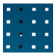 Panneau perforé l.457xL1486mm bleu gentiane, RAL 5010 BOTT-1
