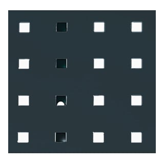 Panneau perforé l.457xL1981mm gris anthracite, RAL 7016 BOTT