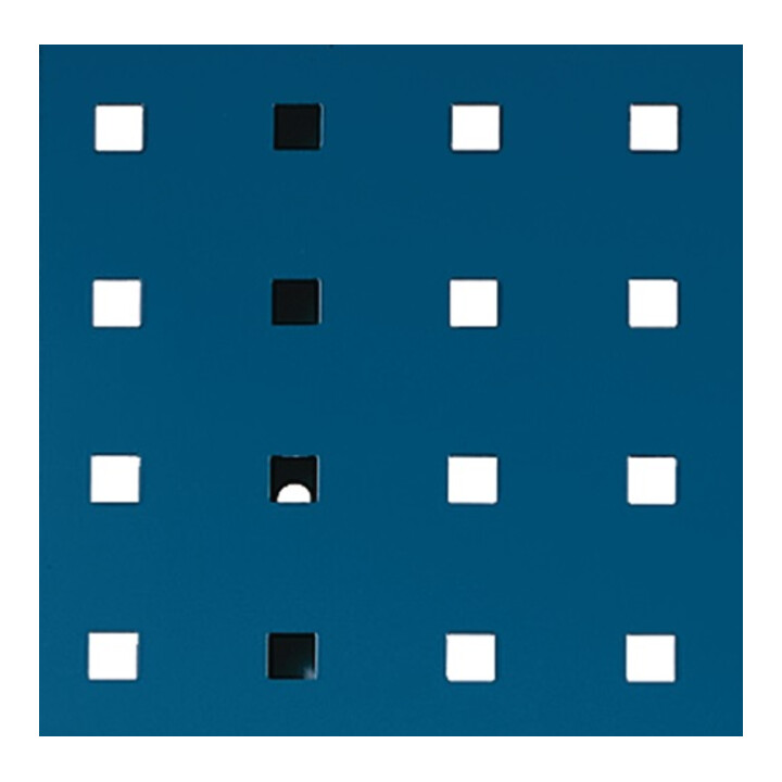 Panneau perforé l.457xL495mm bleu gentiane, RAL 5010 BOTT