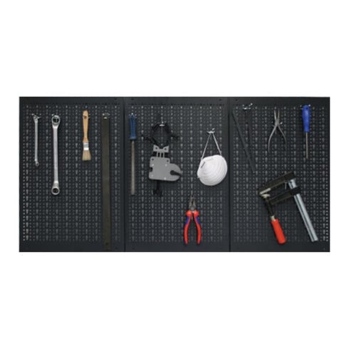 Panneau perforé total L1200×H600 mm L400×H600 mm avec 12 crochets standards