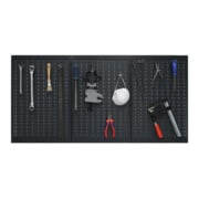 Panneau perforé total L1200×H600 mm L400×H600 mm avec 12 crochets standards-3