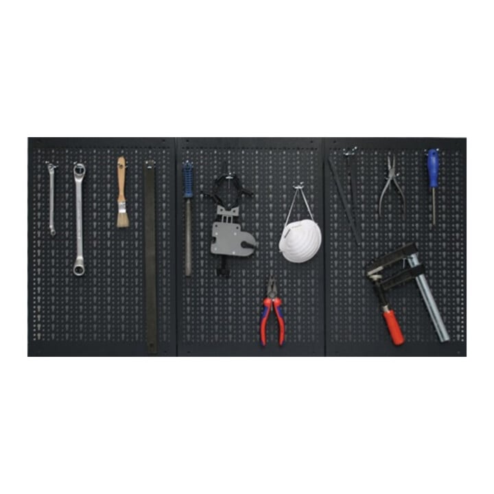 Panneau perforé total L1200×H600 mm L400×H600 mm avec 12 crochets standards