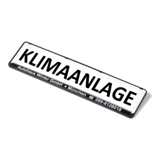 Panneau publicitaire Eichner pour amplificateur de plaque d'immatriculation Climatisation